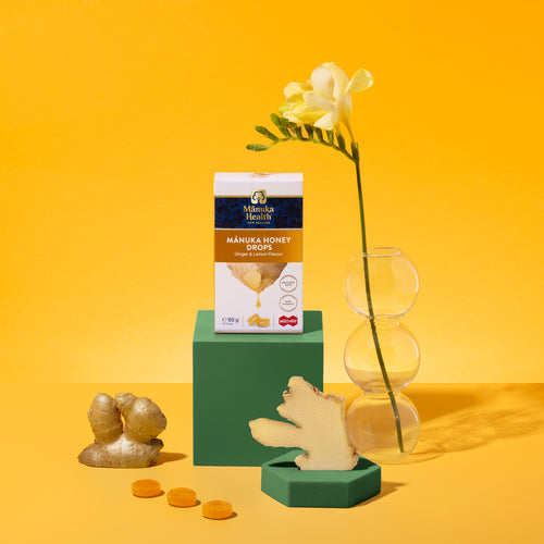 Manuka Honey Drops – Ginger & Lemon